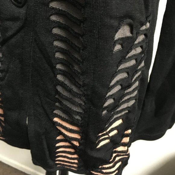 AldoMartins Anthropologie shred cardigan jacket L - Picture 6 of 9